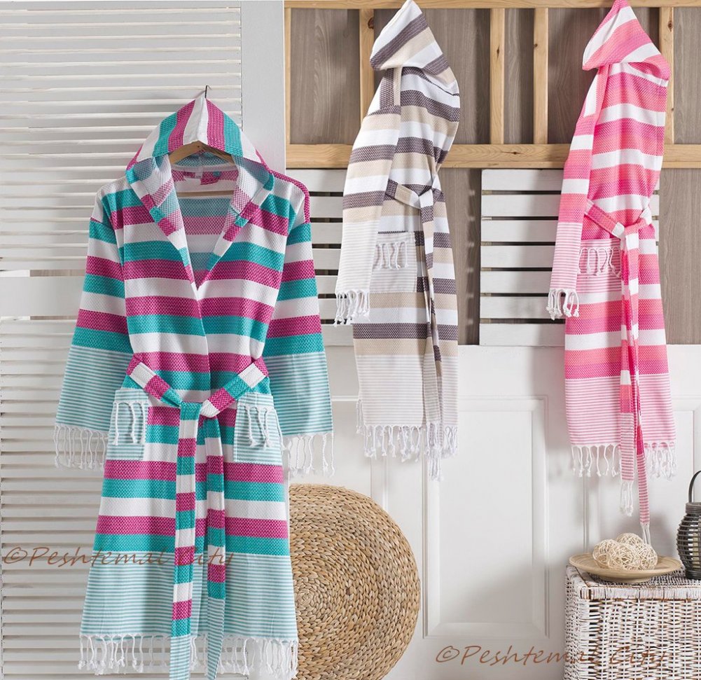 Pamukkale Bathrobe - Peshtemal Bathrobe