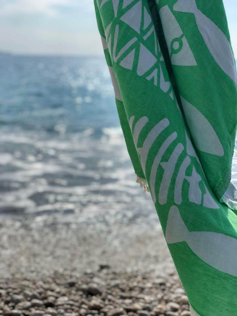 Green Turkish Beach Towel 