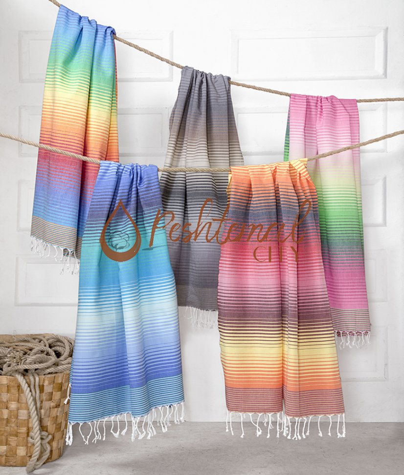Colorful Rainbow Peshtemal Peshtemal City Turkish Towel Manufacturer Wholesaler