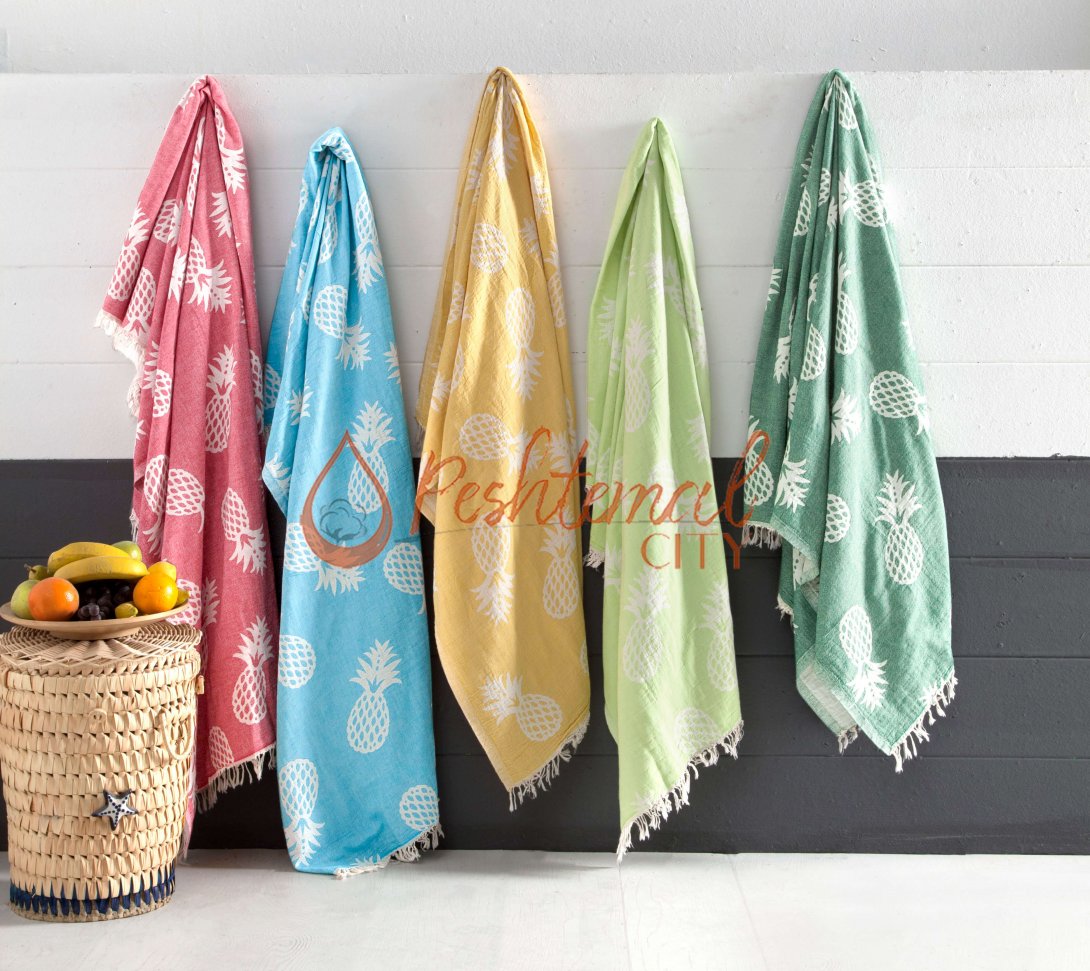 Pineapple Turkish Towel Peshtemal Hammam Beach Bath Spa Pool 100% Cotton Premium 